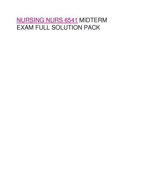 nurs 6541|Academic Guides: Nursing Field Experience: 6541 (FNP).